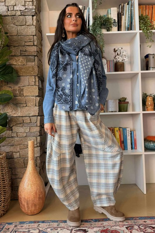 Lucky Bandana Scarf Denim /50=